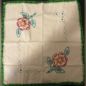 Vintage Hand Embroidered Doily